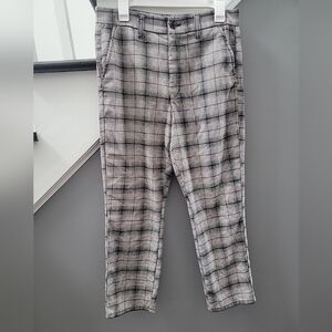 American Eagle Outfitters plaid High Rise Skinny Trouser size 12 Preppy Pockets